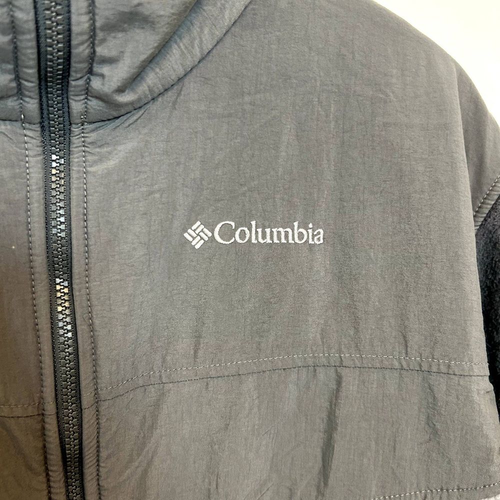 Columbia Mens Interchange Jacket Large Long Sleeve Full Zip Fleece Check Print - Picture 12 of 16